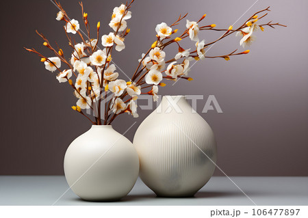Isolated white vase Generative AI Isolated white vase Generative AI 106477897