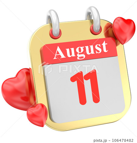calendar of red heart 3d icon calendar of red heart 3d icon 106478482