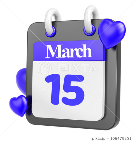 blue calendar with heart blue calendar with heart 106479251