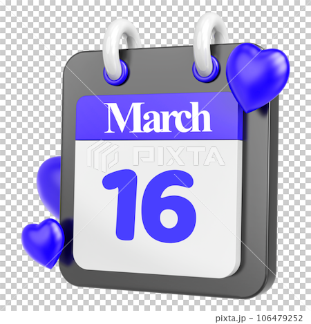 blue calendar with heart blue calendar with heart 106479252