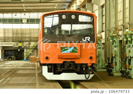 車両基地に停車する201系（ホリデー快速おくたま号） 106479733