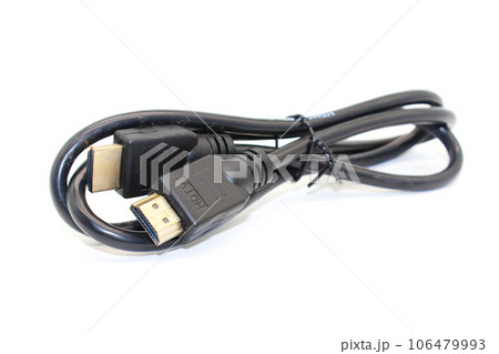A picture of hdmi cable on white background A picture of hdmi cable on white background 106479993
