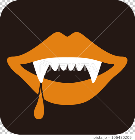 Square icon Halloween Dracula's mouth Square icon Halloween Dracula's mouth 106480209