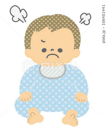 表情：怒る赤ちゃん 全身 単品 106481441