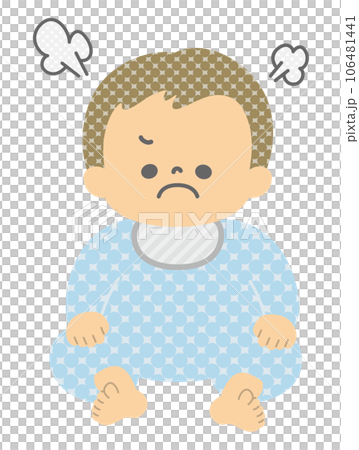 表情：怒る赤ちゃん 全身 単品 106481441