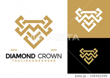 Diamond Crown Jewellery logo design vector symbol icon illustration Diamond Crown Jewellery logo design vector symbol icon illustration 106482099