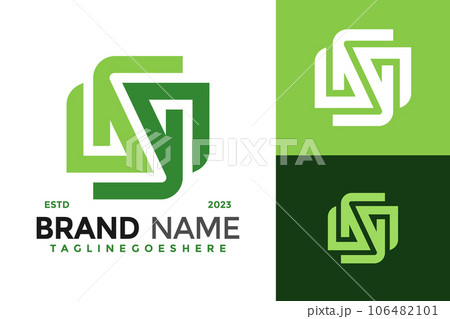 Letter N Unique logo design vector symbol icon illustration 106482101