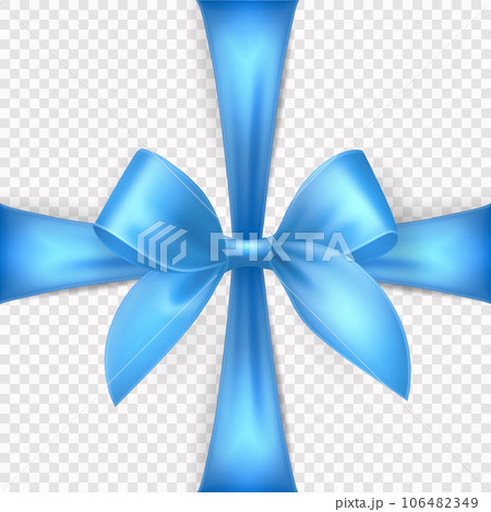 blue christmas bow transparent background