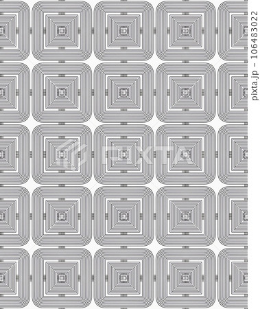 White and gray floral seamless pattern Background Traditional Arabic geometric ornament 106483022