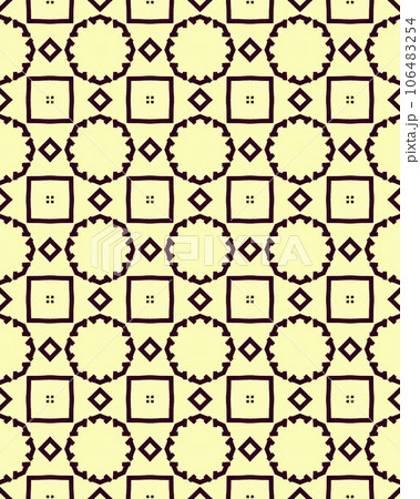 Beautiful geometric Seamless pattern design for decorating, wallpaper background illustration with cream and beige colored background Beautiful geometric Seamless pattern design for decorating, wallpaper background illustration with cream and beige colored background 106483254