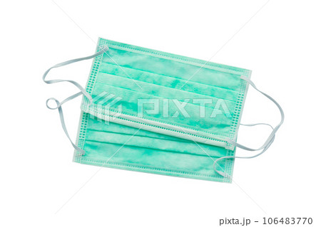 Medical mask isolated on white background Covid 19 protection. With clipping path 106483770