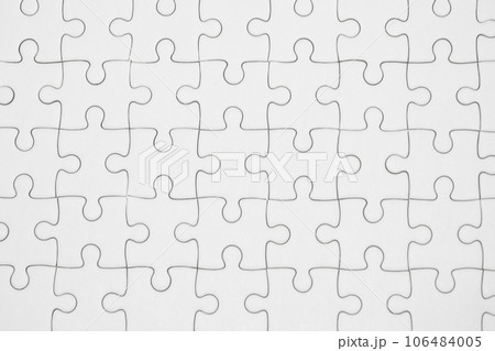 White jigsaw puzzle pattern background White jigsaw puzzle pattern background 106484005
