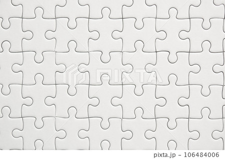 White jigsaw puzzle pattern background White jigsaw puzzle pattern background 106484006