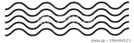 Black wavy lines. Philatelic stamp. Postal symbol 106484523