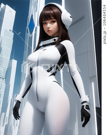 未来人の女性「AI生成画像」 106484554
