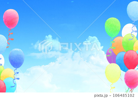 空に舞う風船 106485102