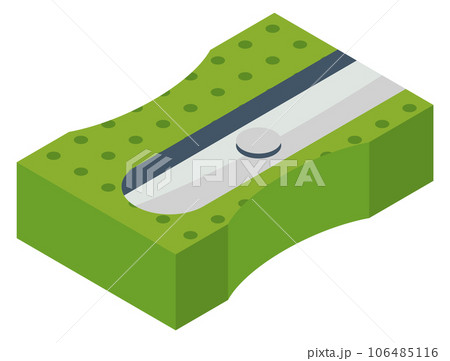 Sharpener isometric icon. School supply. Office stationery 106485116