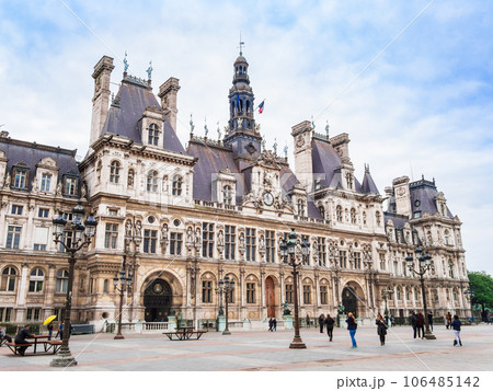 パリ市庁舎　※一部ソフトフォーカス 106485142