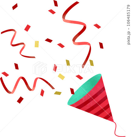 クリスマスイメージのクラッカーのイラストのイラスト素材 [106485179
