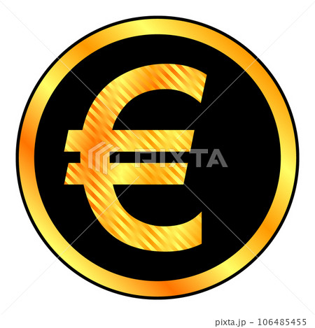 Euro icon on white. 106485455