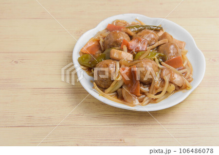 肉団子と野菜の甘酢餡かけ 106486078