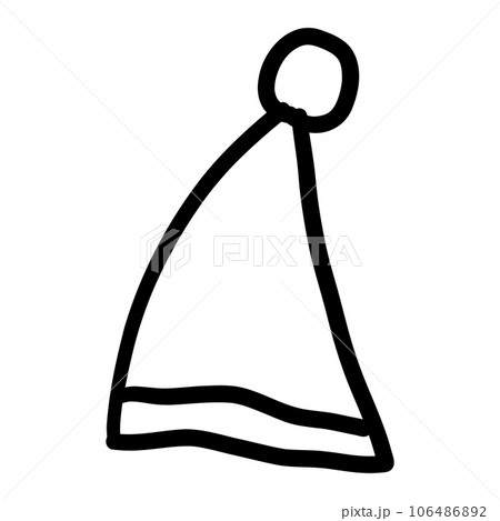 hat winter new year christmas doodle line hat winter new year christmas doodle line 106486892