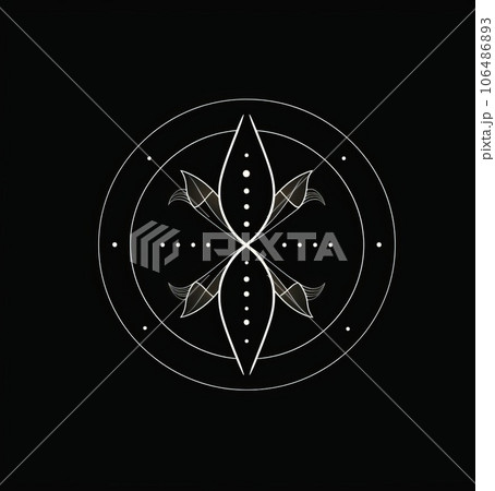 Zodiac signs esoteric astrological illustration 106486893