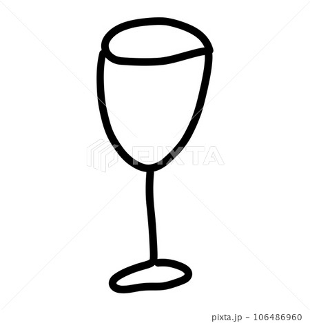 wine glass tableware holiday christmas doodle icon wine glass tableware holiday christmas doodle icon 106486960