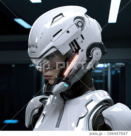 a woman in a white suit and helmet, looking at the camera with her hand on her hip as if she is ready to a woman in a white suit and helmet, looking at the camera with her hand on her hip as if she is ready to 106487687