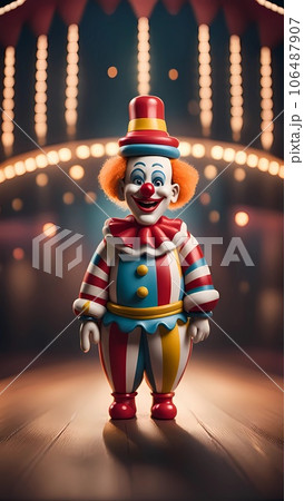 Clown 3d cartoon character illustration Clown 3d cartoon character illustration 106487907