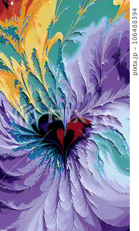 Colorful heart-shaped pattern illustration background Colorful heart-shaped pattern illustration background 106488394