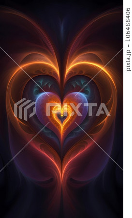 Colorful heart-shaped pattern illustration background 106488406