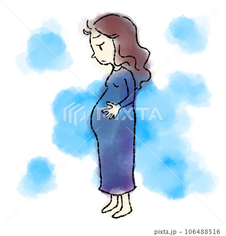 悲しむ妊婦 106488516