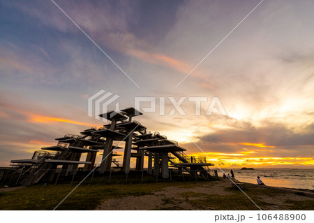 夕刻の富津岬公園 106488900