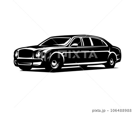 Bentley Mulsanne. isolated white background shown from the side. Best for logo, badge, emblem, icon, sticker design, car industry Bentley Mulsanne. isolated white background shown from the side. Best for logo, badge, emblem, icon, sticker design, car industry 106488988