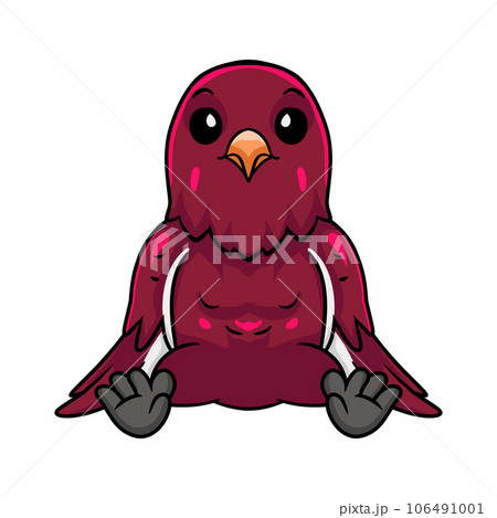 Cute pompadour cotinga bird cartoon 106491001