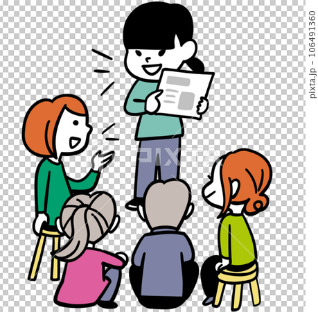 人前でプレゼンするコミュニケーション研修 106491360