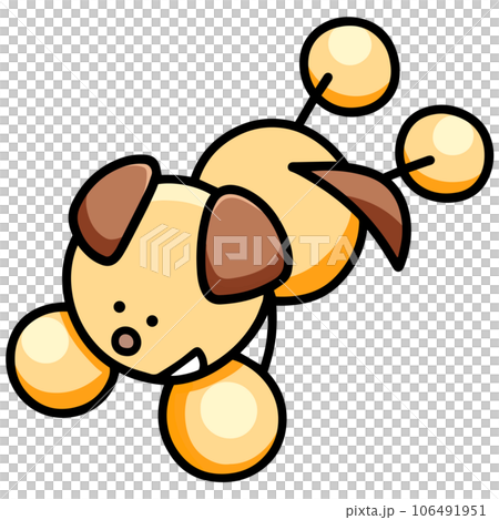 狗躺著的插圖(水平翻轉版) 狗躺著的插圖(水平翻轉版) 106491951