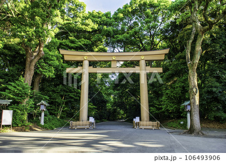 明治神宮 第一鳥居(南参道鳥居・一の鳥居) 2022年7月4日100年振りに建替え 明治神宮 第一鳥居(南参道鳥居・一の鳥居) 2022年7月4日100年振りに建替え 106493906
