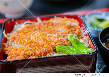 ソースカツ重 定食 クロースアップ素材 ソースカツ重 定食 クロースアップ素材 106494972
