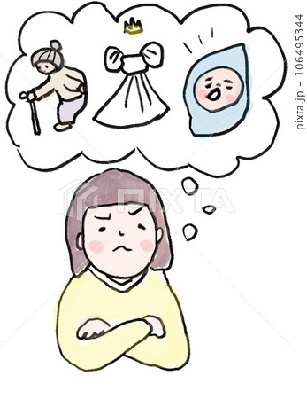 人生設計に悩む女性 人生設計に悩む女性 106495344