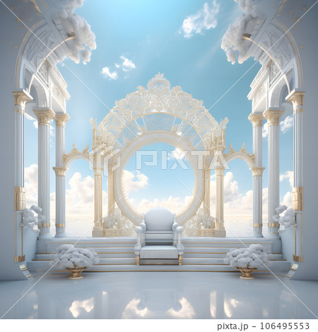 白い宮殿の豪華な王座の間 Generative AI 白い宮殿の豪華な王座の間 Generative AI 106495553