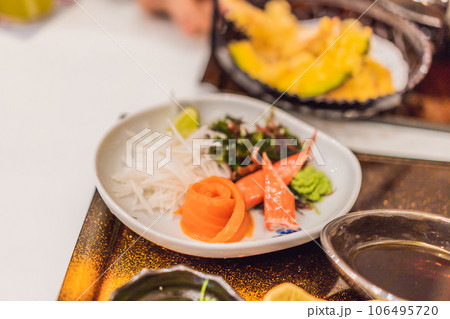 Japanese bento set. Food at a Japanese restaurant 106495720