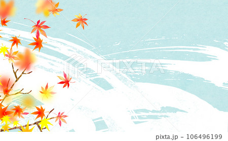 涼しげな紅葉の背景素材　バックイメージ 106496199