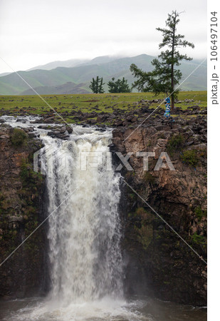Waterfall Ulaan Tsutgalan in central Mongolia Waterfall Ulaan Tsutgalan in central Mongolia 106497104