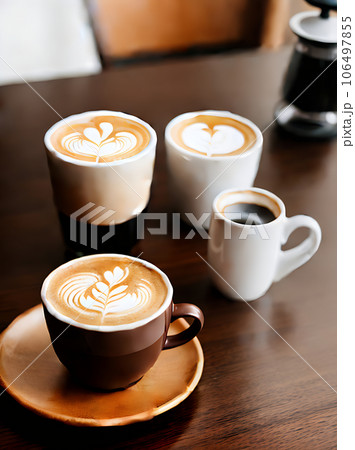 Realistic coffee neutral palette warm lighting detailed 106497855