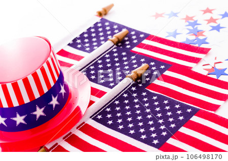 Patriotic items to celebrate July 4th. 106498170