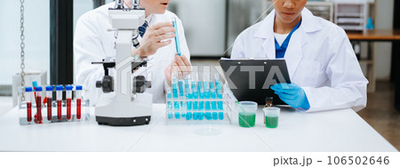 Test tubes in clinic, pharmacy and medical research laboratory and new chemical substances. Test tubes in clinic, pharmacy and medical research laboratory and new chemical substances. 106502646