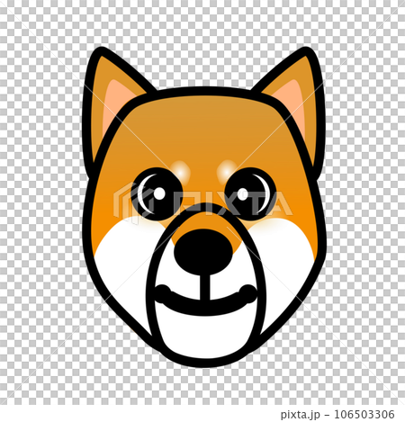 GIF 動畫的紅色柴犬臉部插圖 GIF 動畫的紅色柴犬臉部插圖 106503306