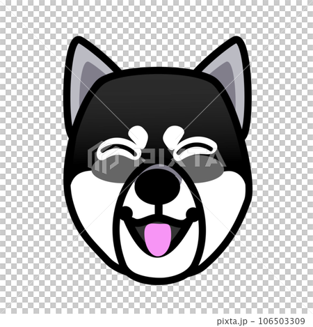 GIF 動畫的黑色柴犬臉部插圖 GIF 動畫的黑色柴犬臉部插圖 106503309